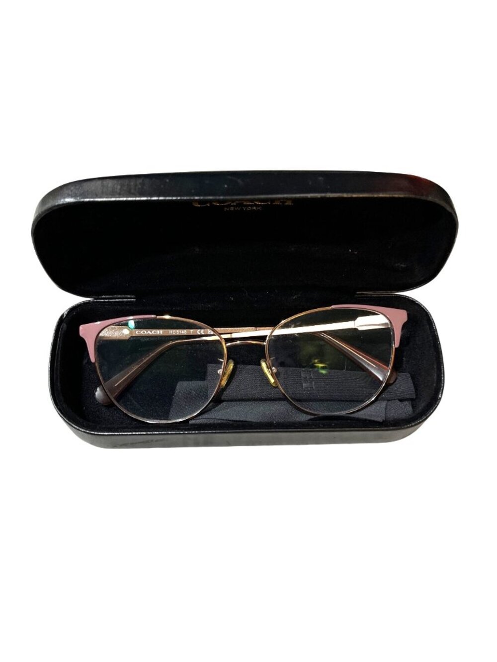 Coach HC5148 Rose Gold/Light Eggplant Cat Eye Eyeglasses & Case 5.45" Frame Widt